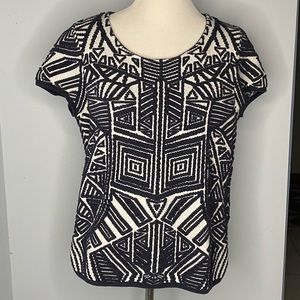 Anthro geometric textured shirt